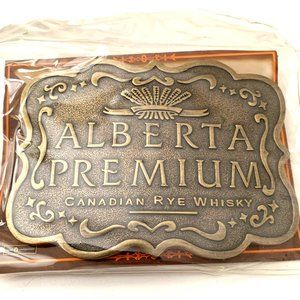 New Vintage Alberta Premium Belt Buckle, Canadian Rye Whisky Promotion Buckle